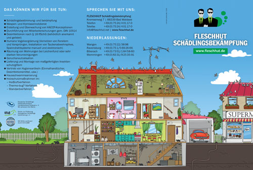 Der Imageflyer von Fleschhut Schädlingsbekämpfung